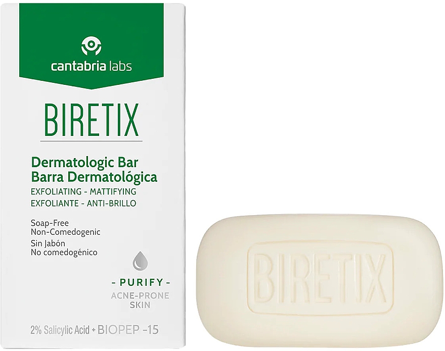 Dermatologiczne mydło do twarzy i ciała - Cantabria Labs Biretix Dermatologic Bar — Zdjęcie N1