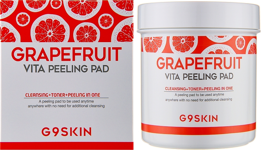 Płatki peelingujące do oczyszczania skóry z grejpfrutem - G9Skin Grapefruit Vita Peeling Pad — Zdjęcie N2
