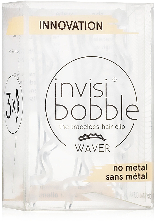PREZENT! Wsuwki do włosów, przezroczyste - Invisibobble Waver Crystal Clear — Zdjęcie N1