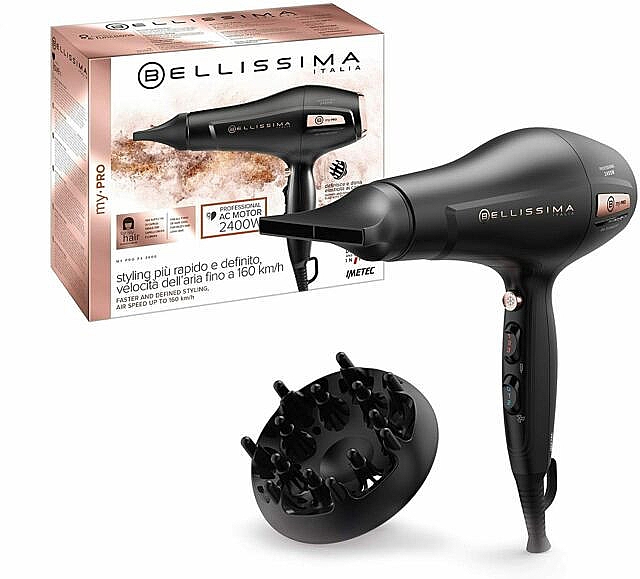Suszarka do włosów z dyfuzorem - Imetec Bellissima My Pro P3 3400 11728 Hair Dryer — Zdjęcie N1