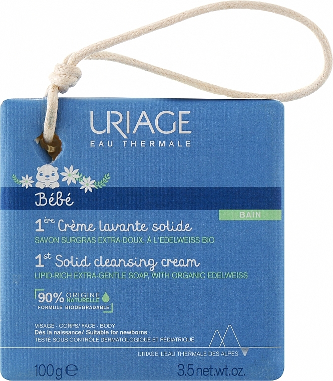 Łagodne mydło oczyszczające dla dzieci - Uriage Baby 1st Solid Cleansing Cream — Zdjęcie N1
