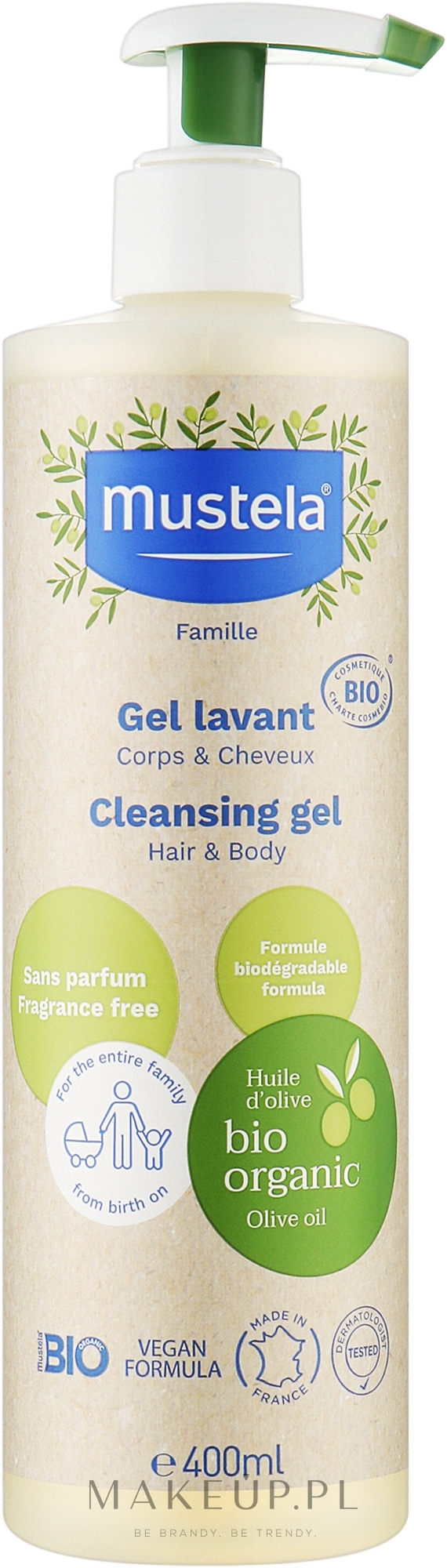 Oczyszczający żel do mycia włosów i ciała - Mustela Famille Cleansing Gel Hair & Body — Zdjęcie 400 ml