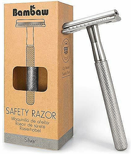 Maszynka do golenia z wymiennym ostrzem, srebrna - Bambaw Safety Razor — Zdjęcie N1
