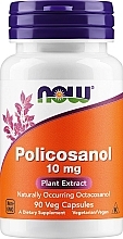 Suplement diety Polikozanol, 90 kapsułek, 10 mg - Now Foods — Zdjęcie N1