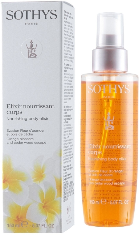 Bogaty eliksir do ciała z pomarańczą i cedr - Sothys Nourishing Body Elixir Orange Blossom And Cedar Escape