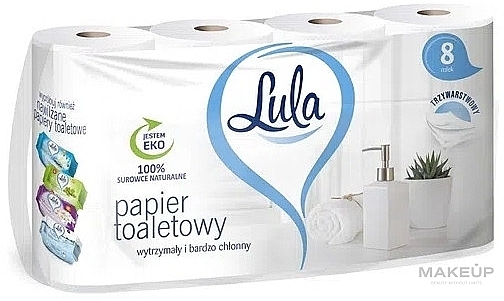 Papier toaletowy, 3 warstwy, 8 rolek - LULA — Zdjęcie N1