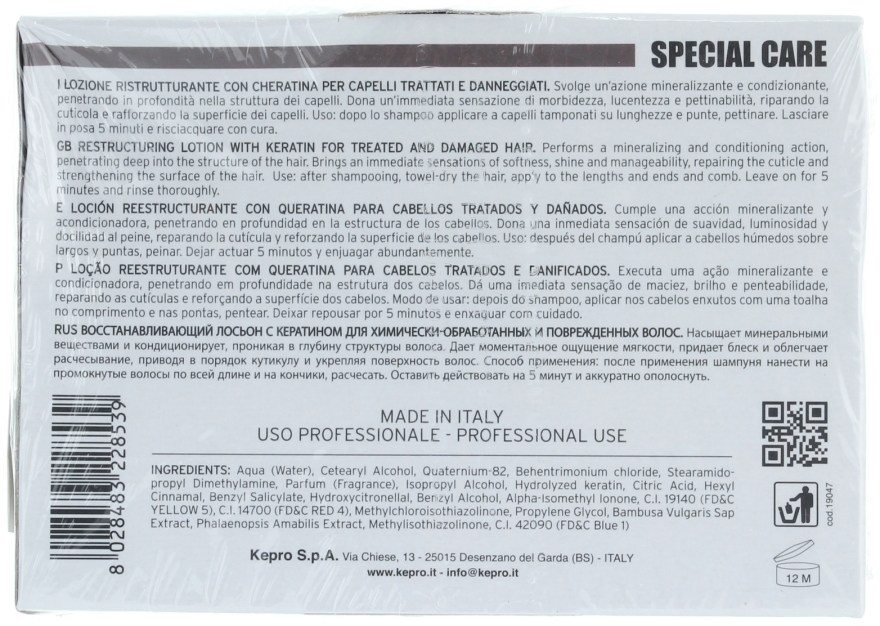Balsam do włosów z keratyną w ampułkach - KayPro Special Care Keratin — Zdjęcie N3