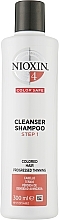 Kup Szampon oczyszczający chroniący kolor włosów i zmywający sebum, kwasy tłuszczowe i zanieczyszczenia środowiskowe - Nioxin System 4 Color Safe Cleanser Shampoo Step 1