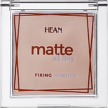 Matujący puder do twarzy - Hean Matte All Day Fixing Powder — Zdjęcie N6