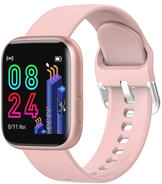 PRZECENA! Smartwatch damski, różowy - Garett Smartwatch Women Eva * — Zdjęcie N1