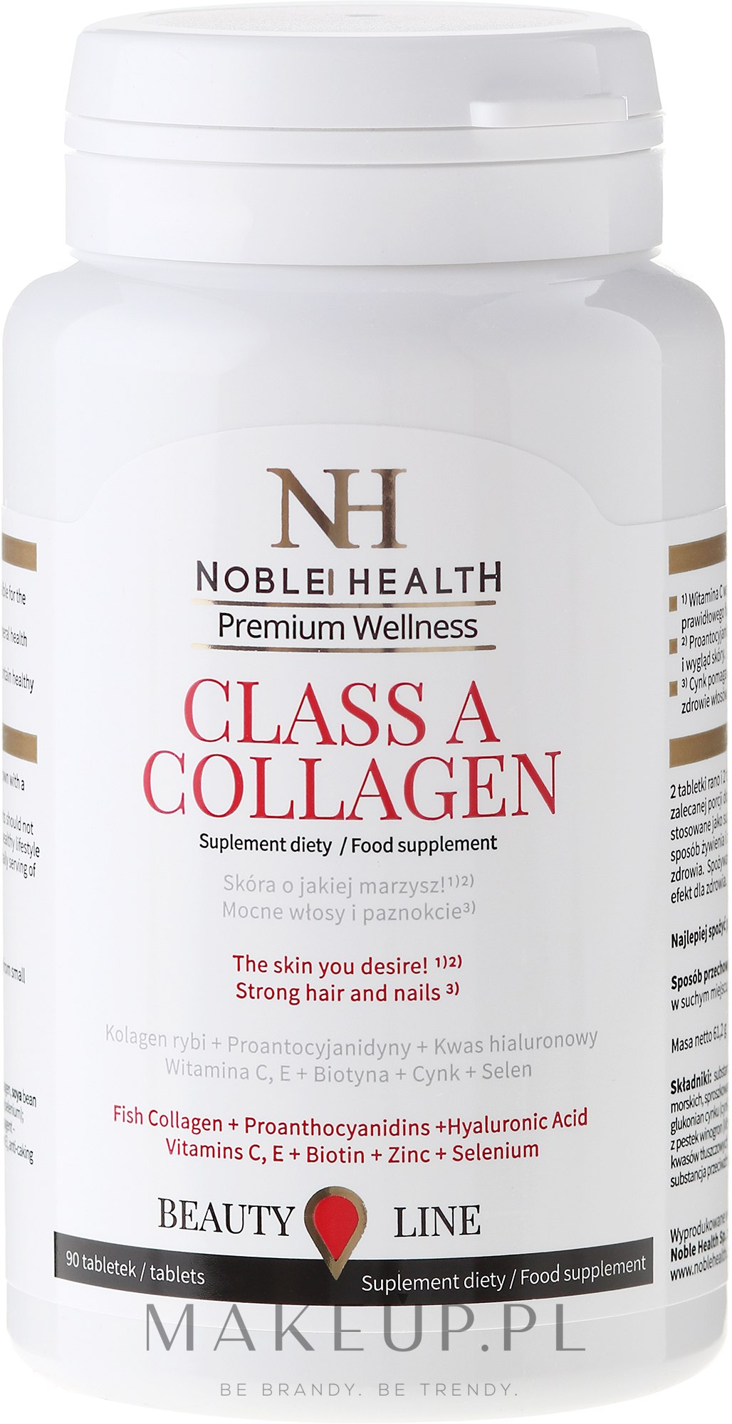 Kolagen w tabletkach dla mamy - Noble Health Premium Wellnes Class A Collagen — Zdjęcie 90 szt.