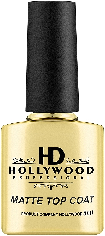 Matowy top coat do paznokci - HD Hollywood Matte Top Coat Velvet New — Zdjęcie N1