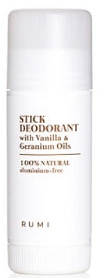 Dezodorant w sztyfcie o kwiatowym zapachu - Rumi Cosmetics Stick Deodorant with Vanilla & Geranium Oils