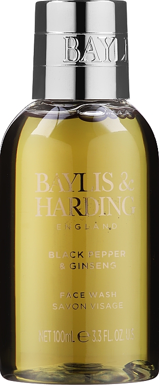 Zestaw - Baylis & Harding Black Pepper & Ginseng Signature Collection (sh/gel/100ml + f/wash/100ml + crystals/75g + bathrobe) — Zdjęcie N4